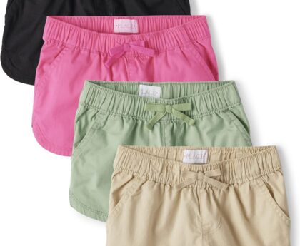 The Children’s Place Girls’ Twill Pull on Shorts