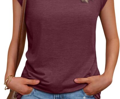 AUTOMET V Neck T Shirts for Women Spring Summer Fall Tops Teacher Work Business Dressy Casual Blouses Basic Tees Boho Fashion