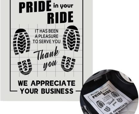 100Pcs Paper Floor Mats for Cars, Disposable White Automotive Floor Mats Kraft Paper, Waterproof Car Foot Pads Protective Papers, Thank You Mats for Car Detailing, Auto Dealership (20″ x 16″)