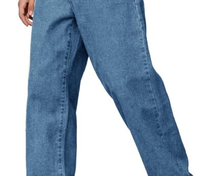 Haloumoning Boys Baggy Jeans Kids Casual Straight Leg Loose Fit Denim Pants with Pockets 5-14 Years