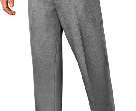 COOFANDY Men Classic Fit Dress Pant Casual Flat Front Pant Expandable Waist Suit Pant