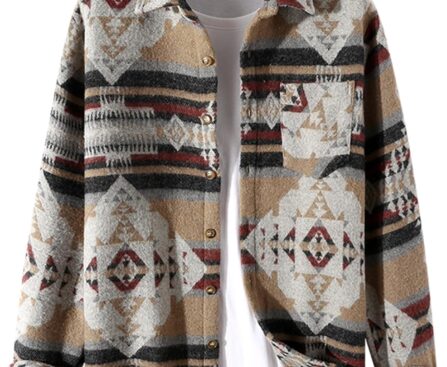 ZAFUL Mens Plaid Shirt,Long Sleeves,Classic Flannel Shirt Button Down Shirt Jacket Tops