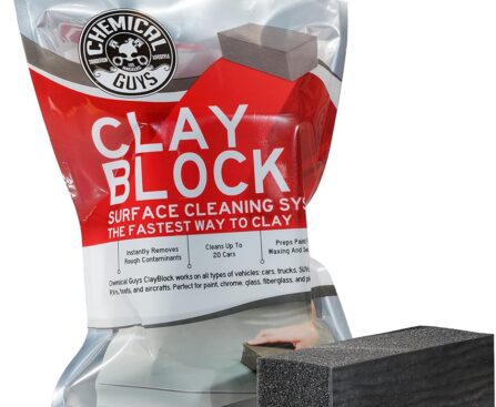 Chemical Guys CLAY_BLOCK Clay Block V2 (4.6 in. x 3.5 in. x 1.7 in.), Black
