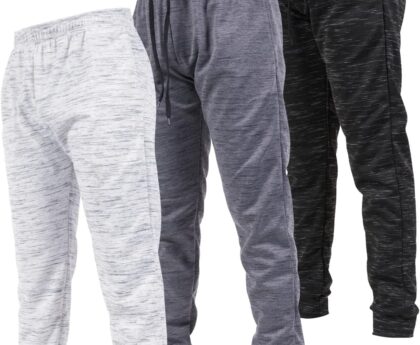 Ultra Performance 3 Pack Mens Joggers Mens Athletic Sweatpants with Pockets for Men, Small – 3X