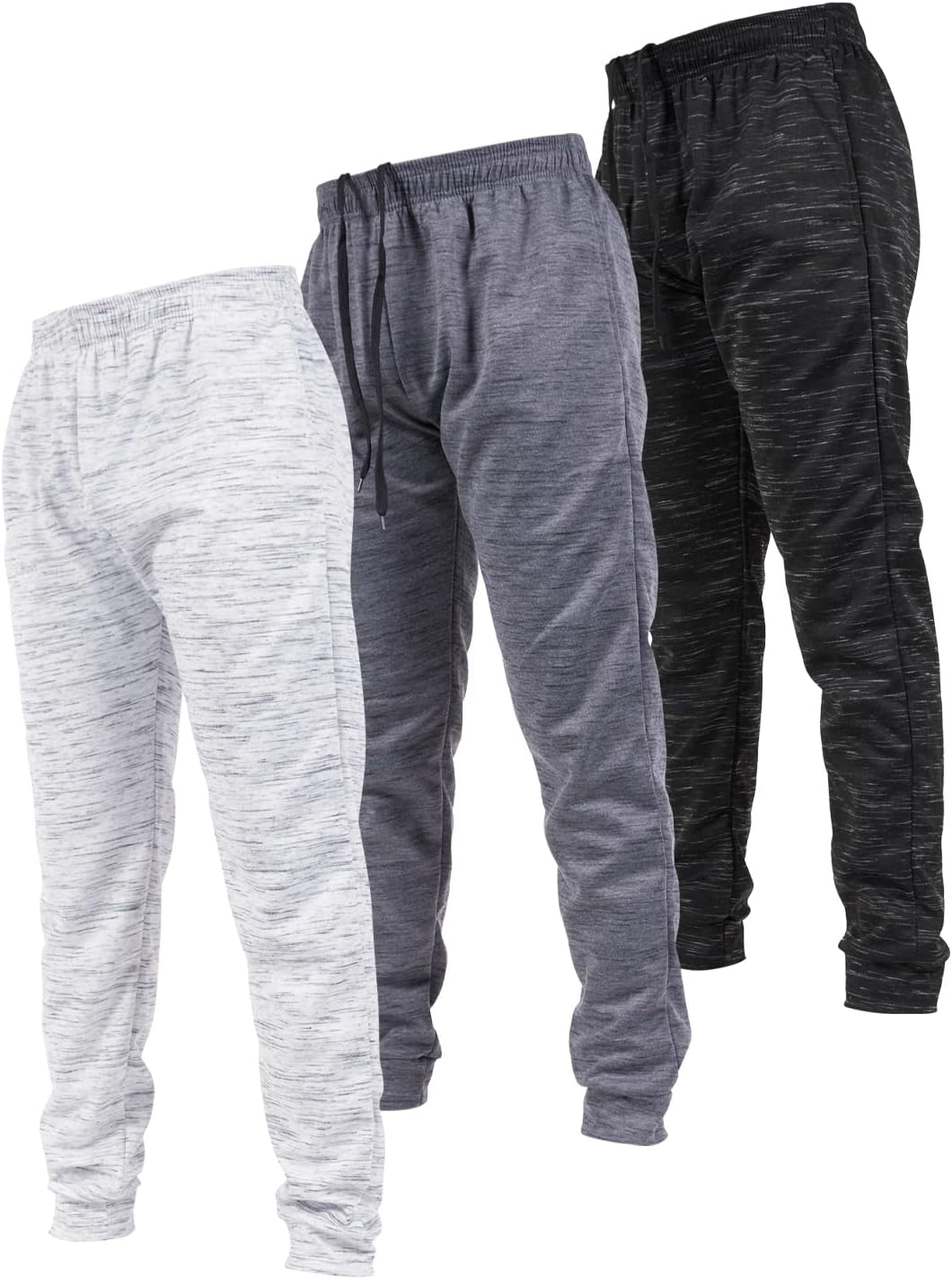 Ultra Performance 3 Pack Mens Joggers Mens Athletic Sweatpants with Pockets for Men, Small – 3X