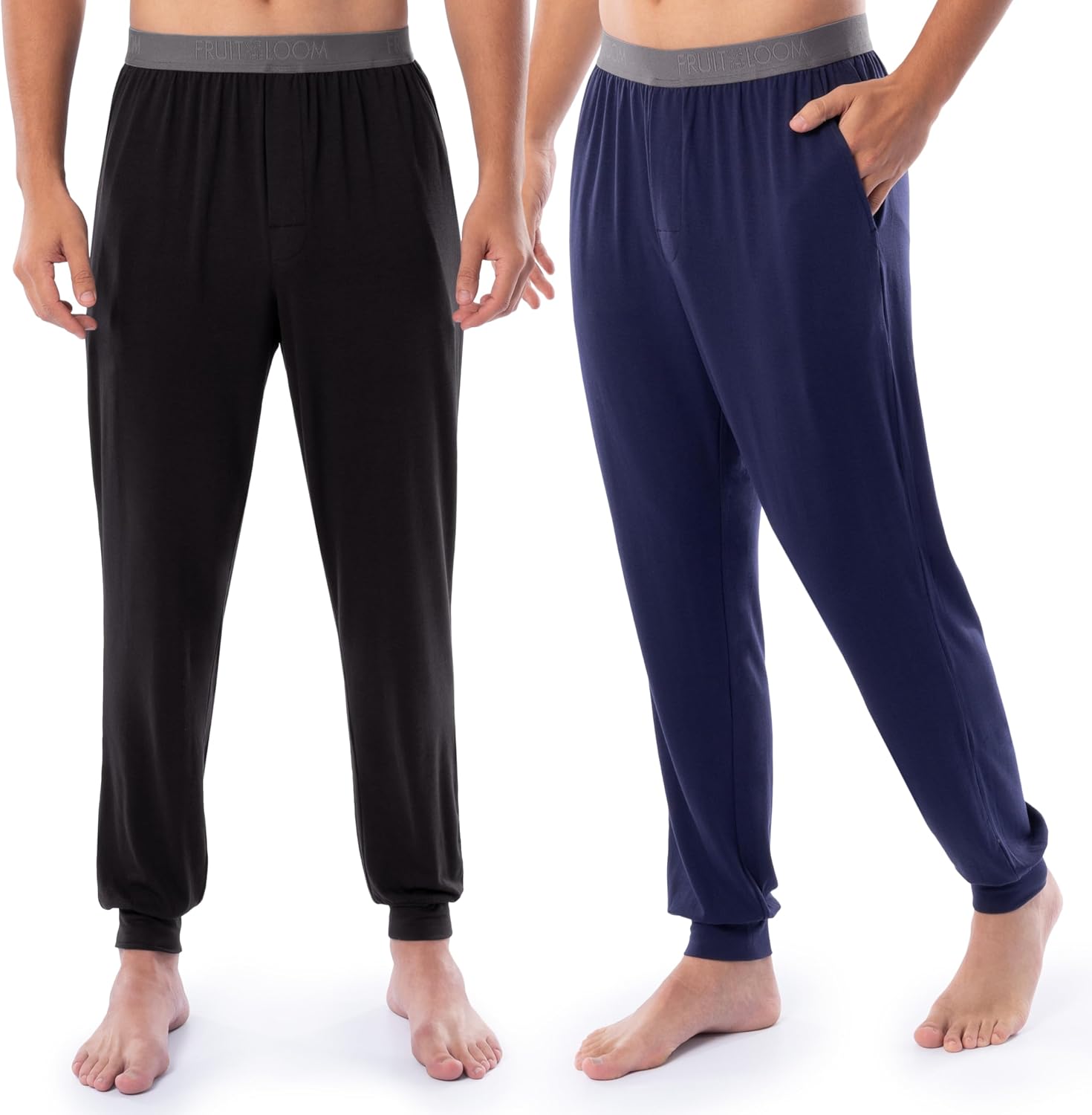 Fruit of The Loom Mens 360 Stretch 2-Pack Jogger Pajama Sleep Pant