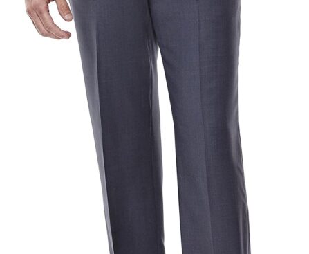 Haggar Men’s E-CLO Repreve Stria Flat Front Dress Pant