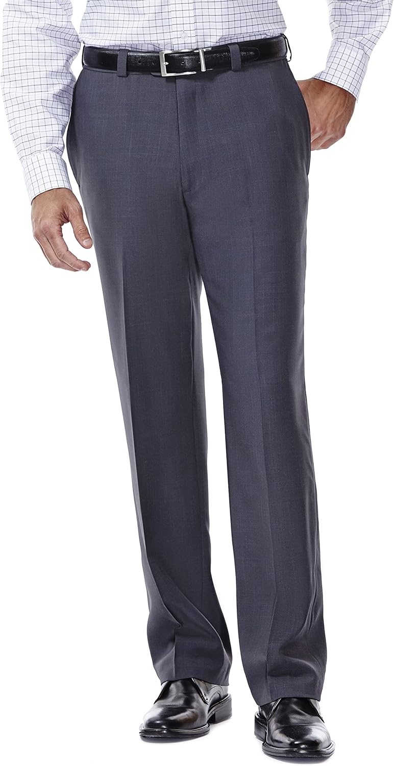 Haggar Men’s E-CLO Repreve Stria Flat Front Dress Pant