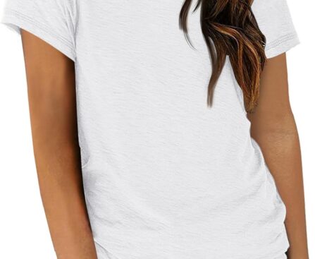 AUTOMET Womens Tops Shorts Sleeve Shirts for Summer Spring Beach Vacation Plus Size Oversized Tshirts for Teen Girls 2025