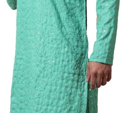 Filori Studio – Men’s Sequins Embroidered Long Kurta (Kurta Only)