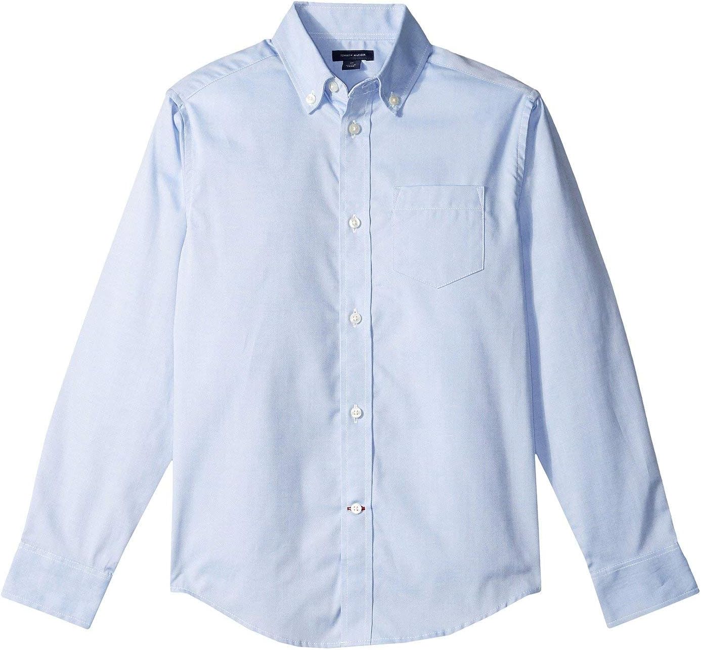 Tommy Hilfiger Boys Boys Oxford Long Sleeve Dress Shirt, Collared Button-Down with Chest Pocket, Regular Fit