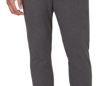 Hanes Pants, Knit Cotton Jersey Joggers for Men with Pockets, Adjustable Drawcord