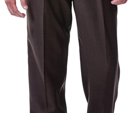Haggar mens E-clo Repreve Stria Pleat Front Dress Pant