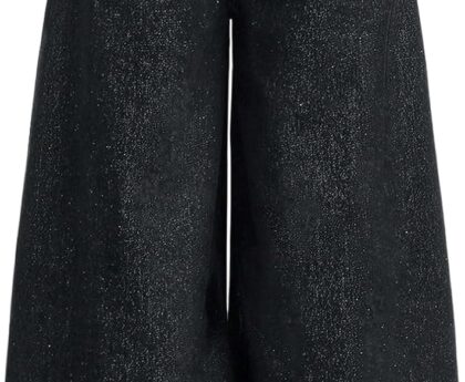 Verdusa Girl’s Goth Wide Leg Baggy Jeans Streetwear Loose Denim Pants with Pockets