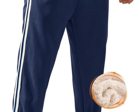 Men’s Sherpa-Lined Jogger Winter Warm Stretch Fleece Running Sweatpants with Deep Pocket (S-XXL)