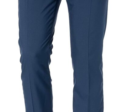 Perry Ellis Men’s Very Slim Fit Solid Tech Portfolio Dress Pants (Waist Size 28-38 Big & Tall), Black, 28W x 30L