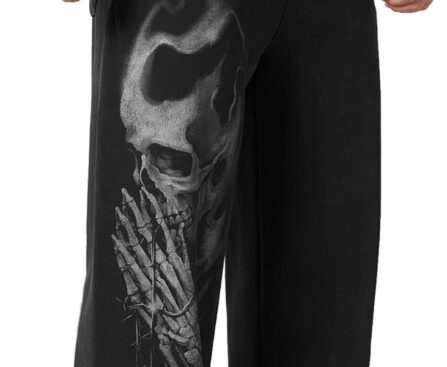 BOOMLEMON Mens Graphic Print Joggers Baggy Casual Workout Pants Bandana Punk Streetwear Sweatpants with Pockets