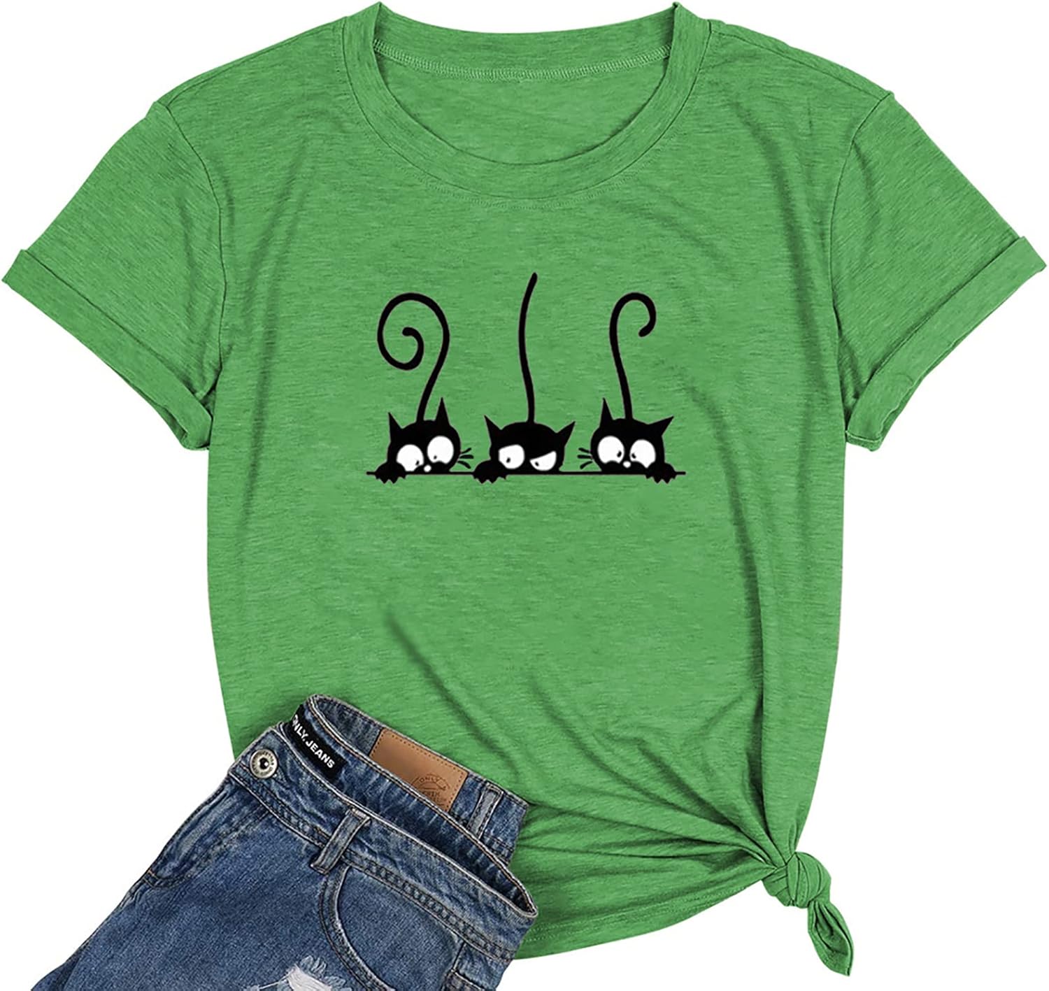 NIUBIA Women’s T Shirts Summer Tops Simple Heart Graphic Shirts Sayings Short Sleeve Vacation Casual Blouse Thankful Tee