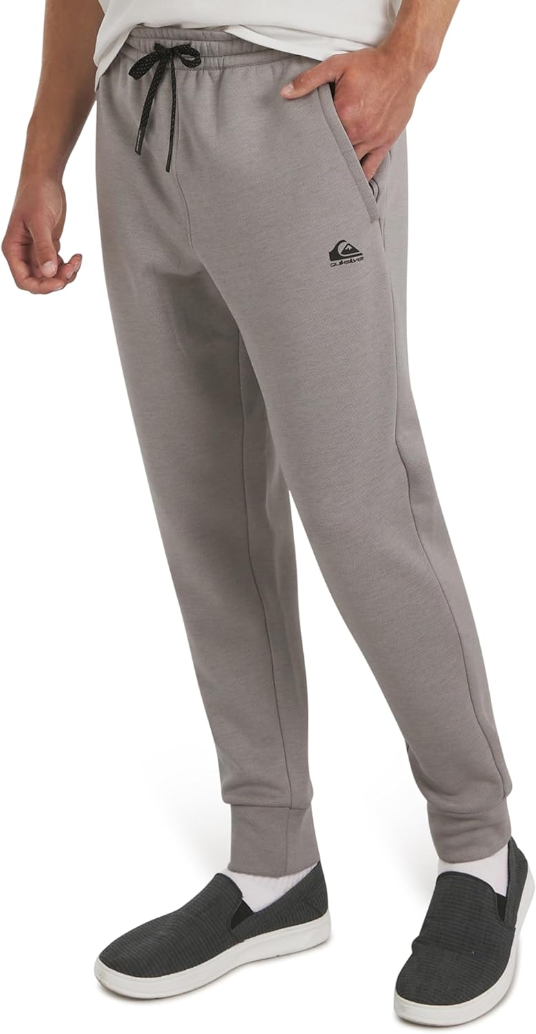 Quiksilver Men’s Regular Fit Active Performance Heavyweight Jacquard Mesh and Polar Fleece Jogger Pants (S-XL)