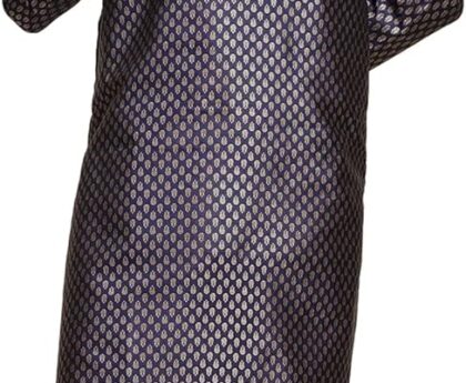 SKAVIJ Men’s Jacquard Silk Kurta Pajama Set |Traditional Kurta Pajama | Perfect for Diwali, Wedding & Festival Celebrations
