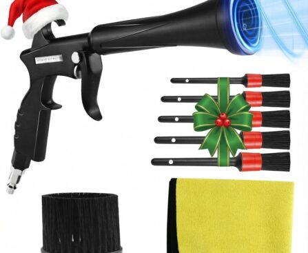 HANDY Tornado Air Cleaning Gun with Rubber Guard and Brass Adjustable Air Flow Nozzle Air Gun for Compressor Pneumatic Tool for Dust Cleaning Car Detailing