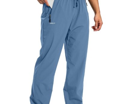 Pudolla Men’s Workout Athletic Pants Elastic Waist Jogging Running Pants for Men with Zipper Pockets