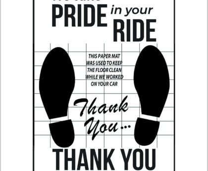 White Car Paper Floor Mats : 50 Pcs Disposable Floor Cars Auto Vehicles Automotive Mat Covers Protector Detailing Detail Wash Temporary Sticky 16x20inch, fzp202