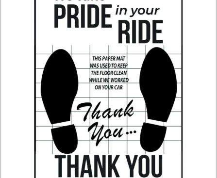 White Car Paper Floor Mats : 50 Pcs Disposable Floor Cars Auto Vehicles Automotive Mat Covers Protector Detailing Detail Wash Temporary Sticky 16x20inch, fzp202