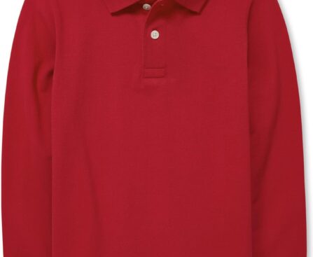 The Children’s Place boys Long Sleeve Pique Polo