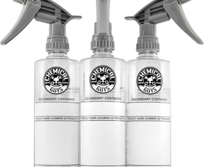 Chemical Guys ACC138 Secondary Container Dilution Bottle with Heavy Duty Sprayer, 16 oz, 3 Pack