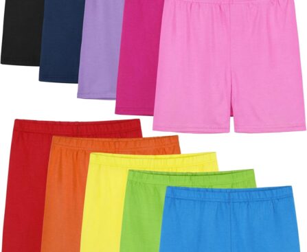 10 Pack Girls Dance Shorts Cartwheel Toddler Biker Under Dress Multi-Color Kids Bike Shorts Girls Clothes