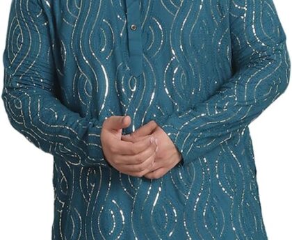 Sojanya PLUS (Since 1958) Men’s Cotton Designer Long Kurta