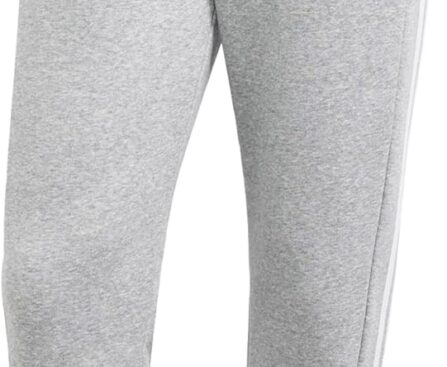 adidas Men’s Essentials 3-Stripes Fleece Tapered Cuff Pants