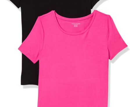 Amazon Essentials Women’s Short-Sleeve Scoopneck Tunic, Pack of 2