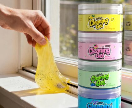 ASFSKY Car Cleaning Gel（4 Packs） Dust Cleaning Putty Universal Car Interior Cleaner Keyboard Dust Remover Car Slime Gifts for Men Women Girl