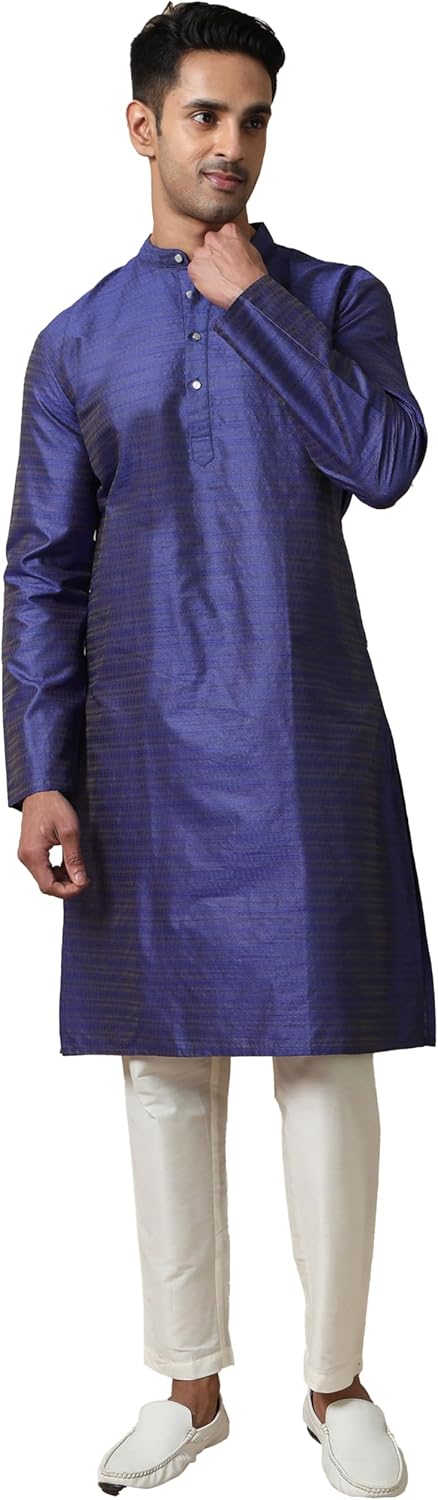 Filori 100% Cotton Men’s Kurta – Festive Ethnic Wear, Wedding Wear, Lightweight & Breathable Fabric