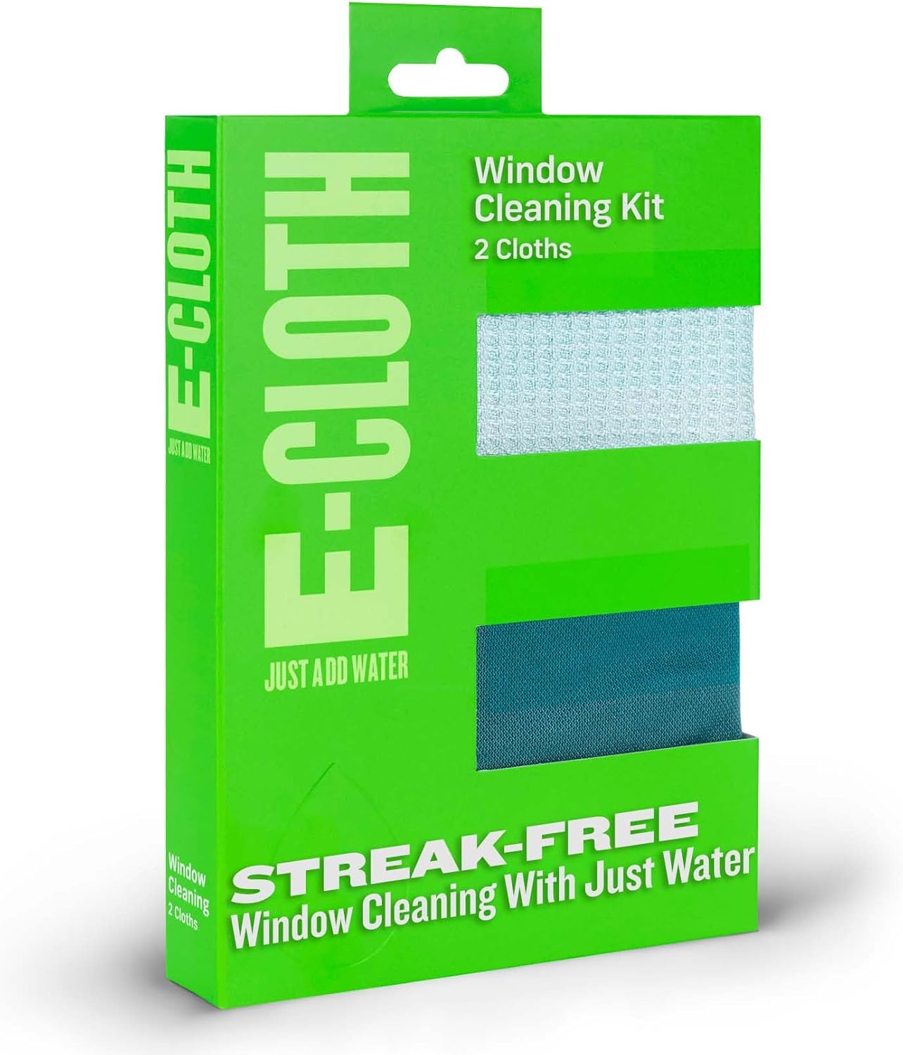 E-Cloth Microfiber Cleaning Cloth Glass Kit – Microfiber Towel Window Cleaning Kit – Microfiber Towels for Cars, Windows, Mirrors, & More – Winter Green