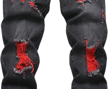 Boy’s Skinny Fit Ripped Destroyed Distressed Stretch Fashion Denim Jeans Pants