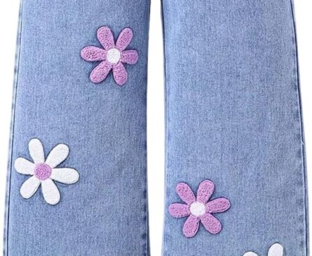 Verdusa Girls Wide Leg Jeans Straight Leg Denim Pants with Pockets Tween Girls Trendy Clothes