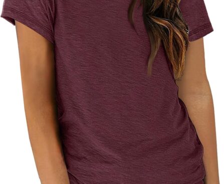 AUTOMET Womens Tops Shorts Sleeve Shirts for Summer Spring Beach Vacation Plus Size Oversized Tshirts for Teen Girls 2025