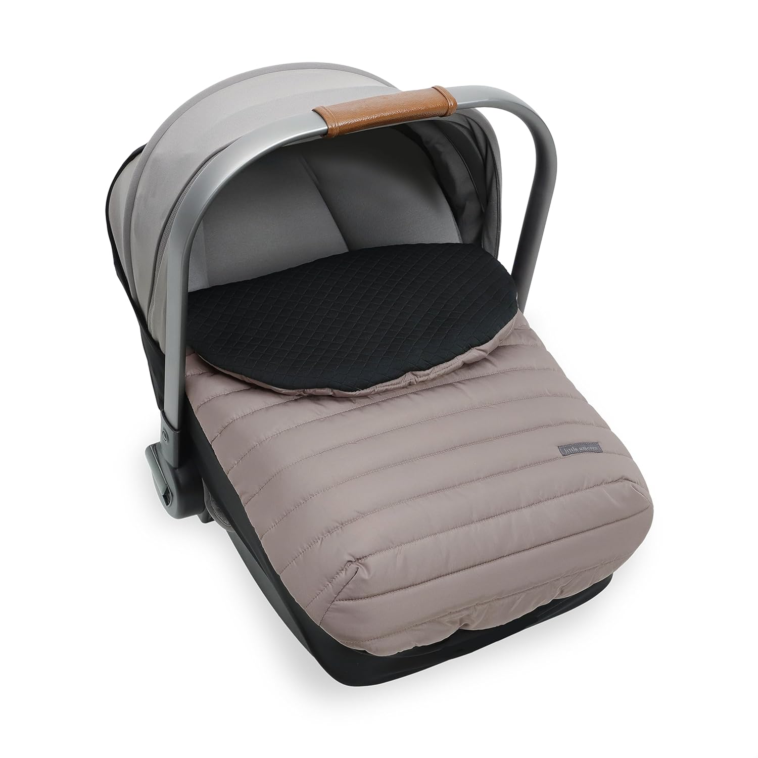 Little Unicorn Winter Car Seat Cover | Premium Insulated Fabric | Universal Fit & Easy to Install | Travel Bag Included (Mushroom)