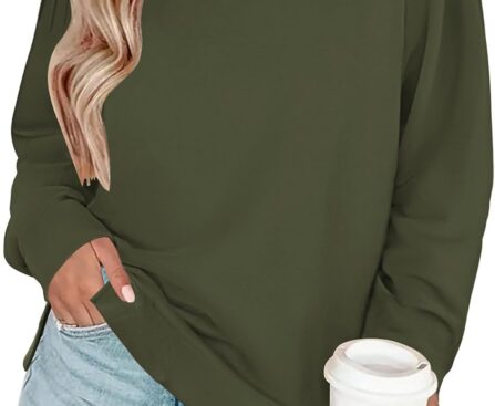 Zeagoo Christmas Tunic Sweatshirts for Women Crewneck Lightweight Sweaters Raglan Long Sleeve Shirts Fall Fashion Tops 2025