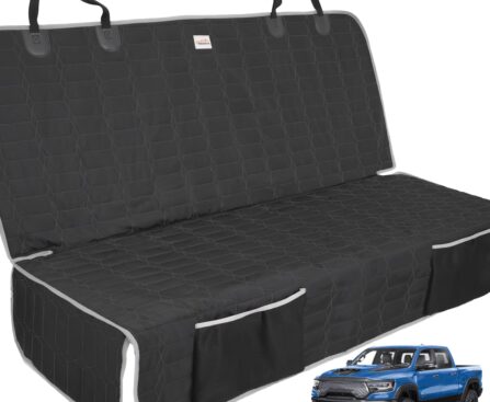 Dog Car Seat Cover for Back Seat,Washable Bench Seat Cover for Truck,Nonslip Backseat Cover Protector for F150/Ram1500/GMC Sierra/Toyota/Chevrolet Silverado,Car Seat Covers for Dogs