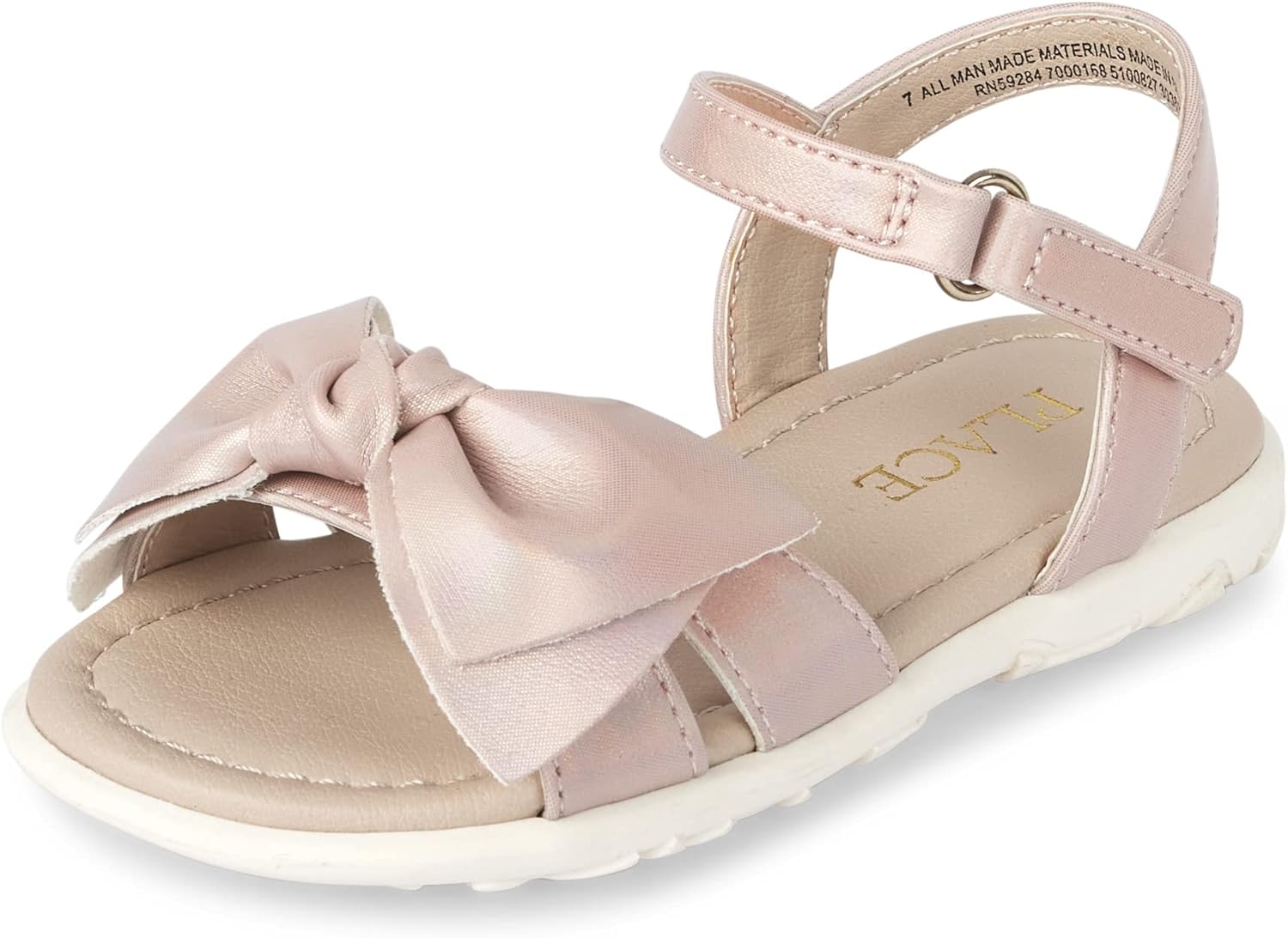 The Children’s Place girls Baby Girls and Toddler Flat Sandals With Adjustable Ankle Strap