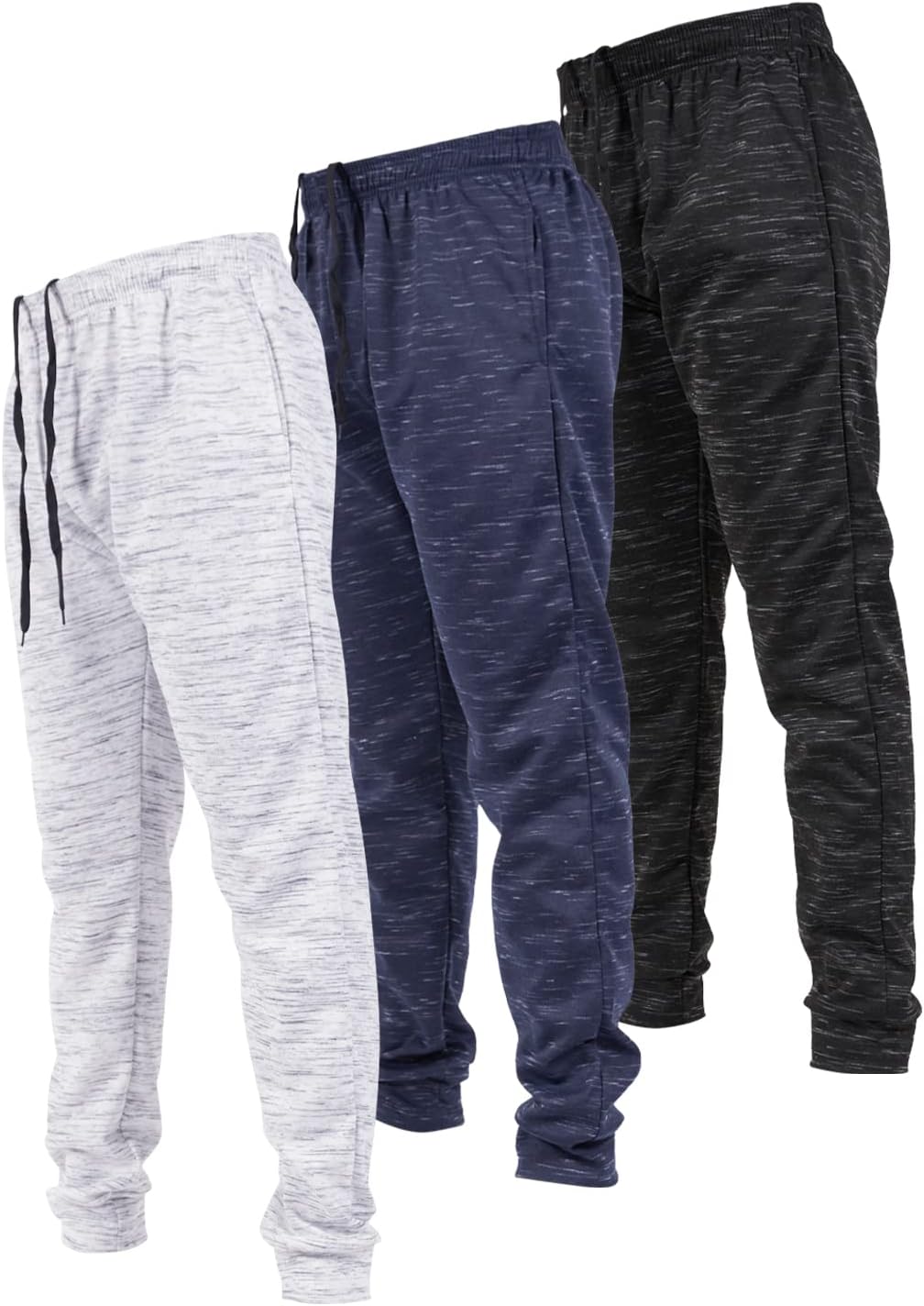 Ultra Performance 3 Pack Mens Joggers Mens Athletic Sweatpants with Pockets for Men, Small – 3X