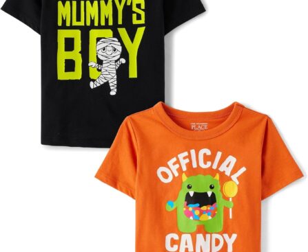 The Children’s Place Baby-Boys and Toddler All Holidays,Birthdays Short Sleeve Graphic T-Shirts,2 Pack