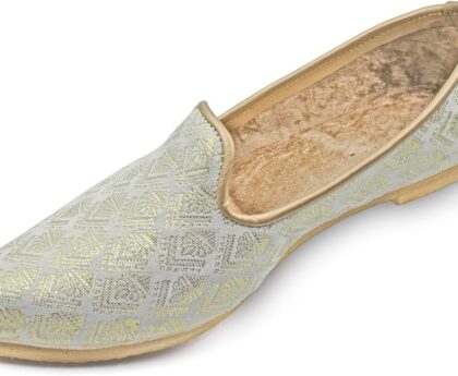 Chandrakala Punjabi Jutti for Men’s Shoes Wedding Khussa Traditional Handmade Ethnic Loafers (MF106-P)