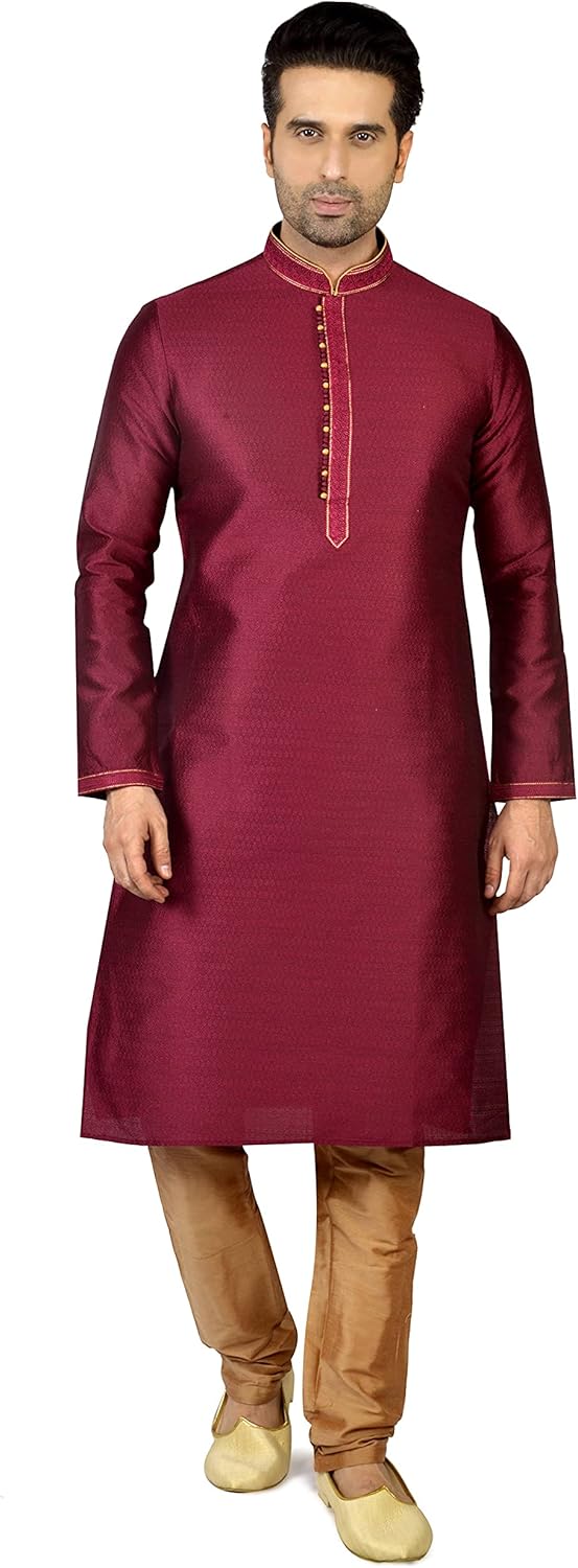 Mens Silk Kurta Pyjama Set