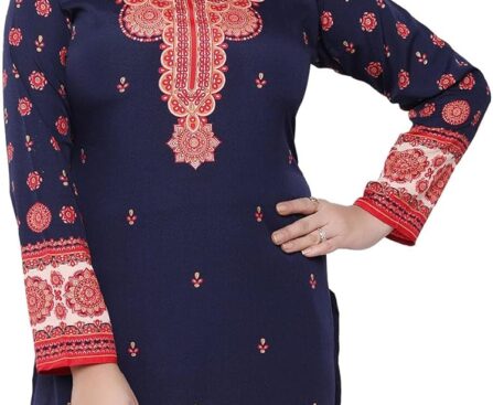 Maple Clothing Indian Tunic Kurti Top Women’s Printed Short Kurta India Clothing