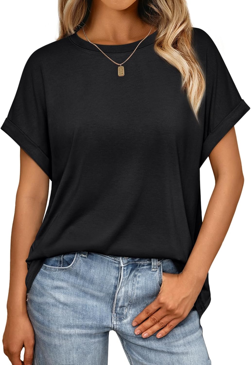 AUTOMET Womens Summer Tops Oversized Short Sleeve Business Casual T Shirts Trendy Fashion Clothes Spring Outfits 2025